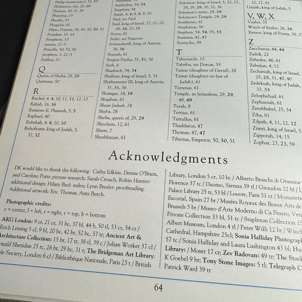 Who's Who in‎ the Bible DK Illustrated Guide Dr Stephen Motyer 1998 Hardcover